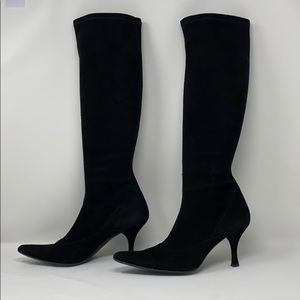 Stuart weitzman suede black boots 8.5